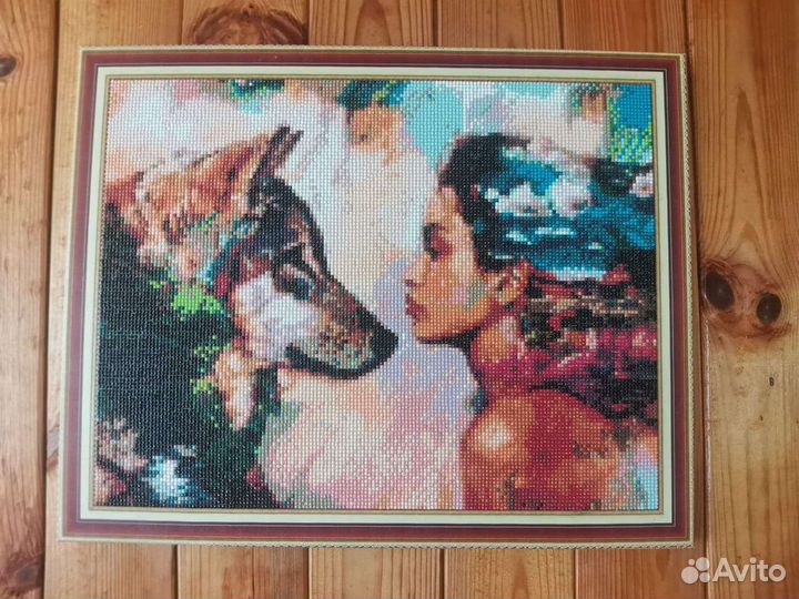 Готовая работа алмазной вышивки