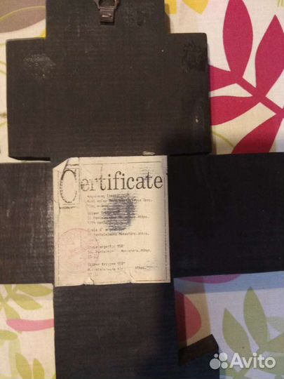 Серебряный крест икона