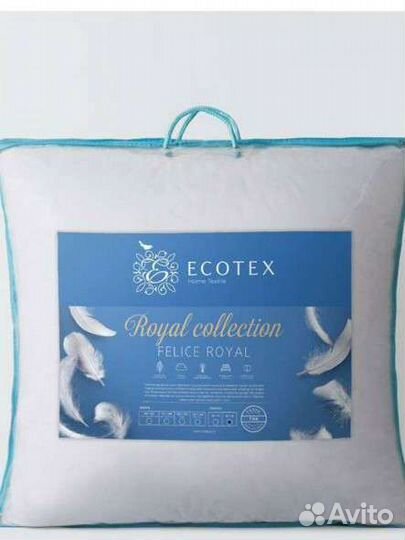 Подушка пуховая люкс