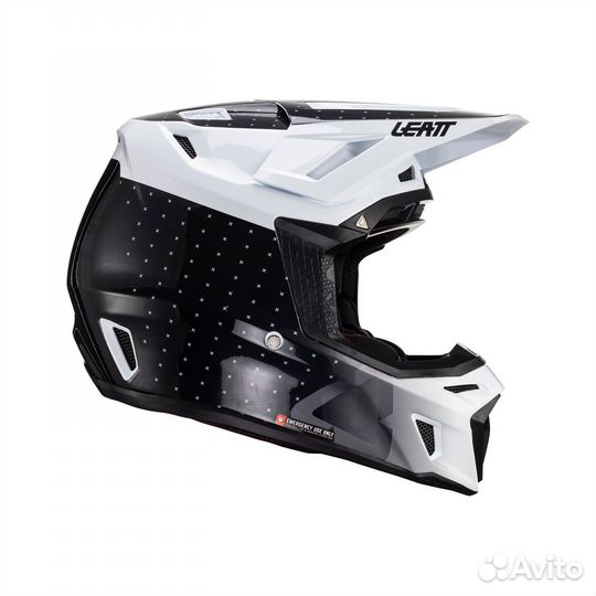 Мотошлем Leatt Moto 8.5 Helmet Kit, Black/White