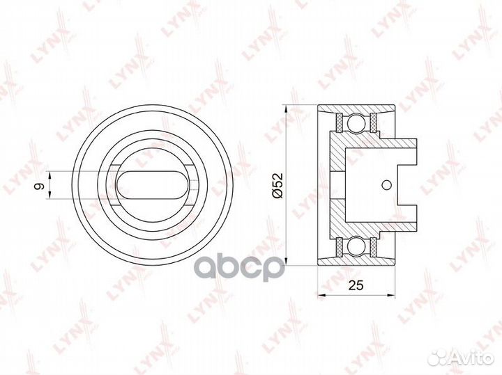Ролик натяжной ремня грм PB1042 lynxauto