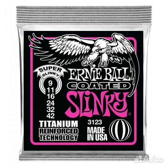 Ernie Ball 3123 RPS Coated Titanium Slinky Super 9