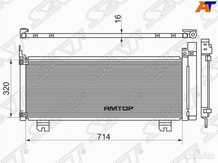 SAT ST-LX47-394-A0 Радиатор кондиционера Lexus RX