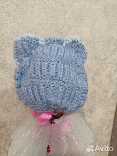 Шапка для новорожденного зима