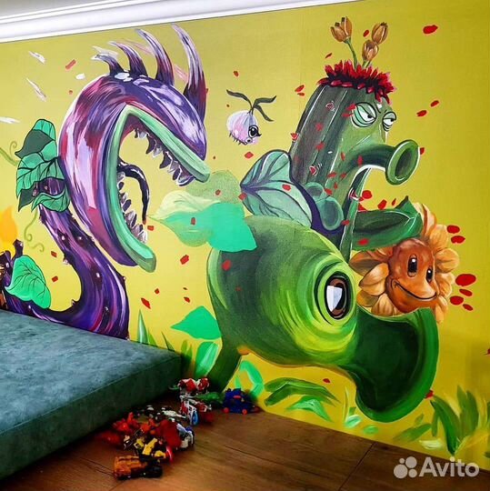 Роспись стен, роспись одежды, портрет, арт, эскиз