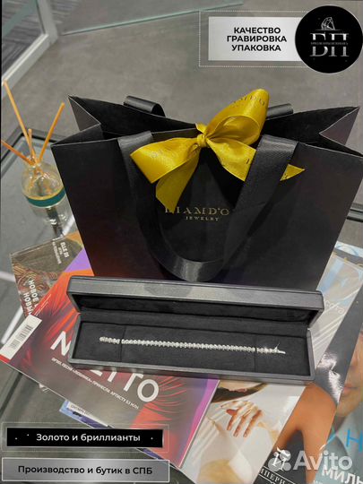 Теннисный браслет Cartier с бриллиантами 1,65ct