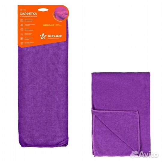 Салфетка из микрофибры фиолетовая (40*60 см) (ab-a