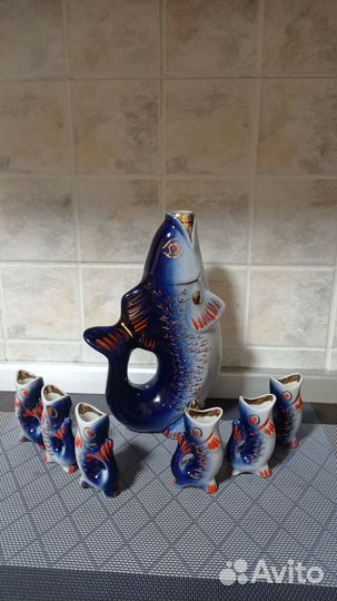 Фарфоровый сервиз СССР графин рюмки