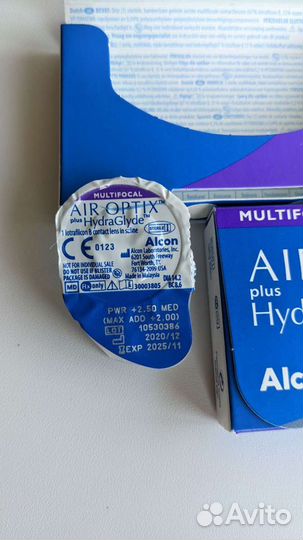 Линзы контактные air optix Hydraglyde multifocal