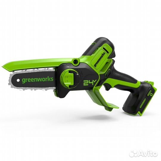 Пила цепная аккумуляторная мини greenworks G24MCS1