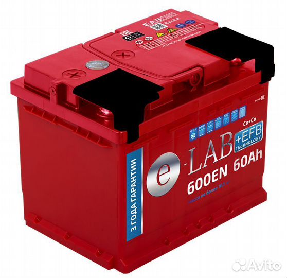 Аккумулятор E-LAB EFB 6 ст 60 0(R+)