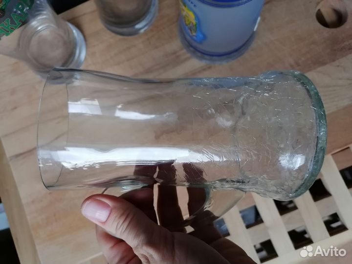 Пивной бокал стакан стеклянная кружка с ручкой