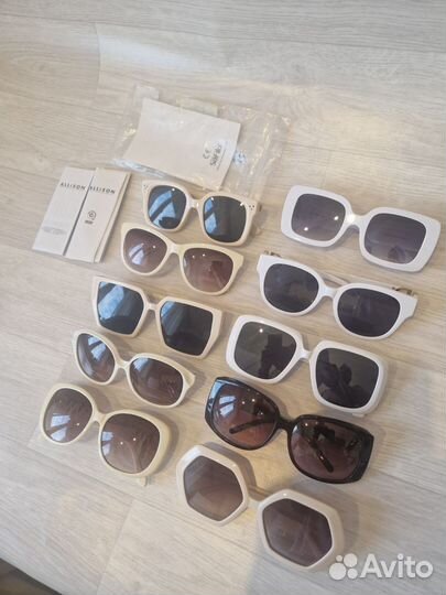 Очки женские бежевые кремовые белые