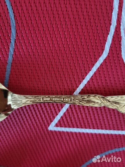 Набор новый ложек и вилок позолоченный 24 Карата