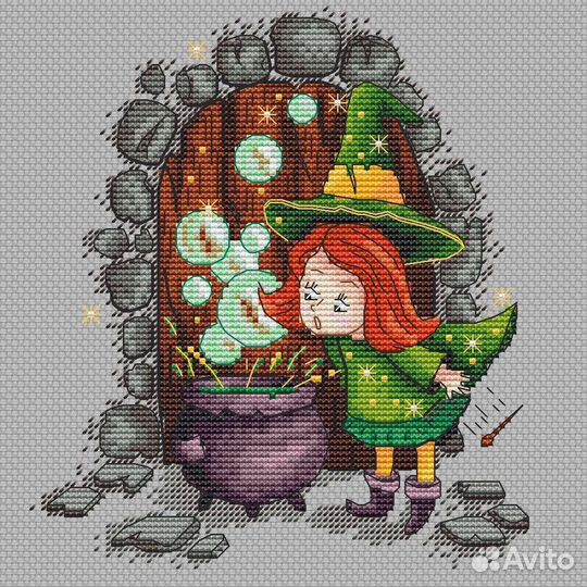 Набор для вышивки крестом Маленькая колдунья