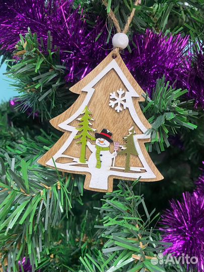 Новогодние деревянные игрушки