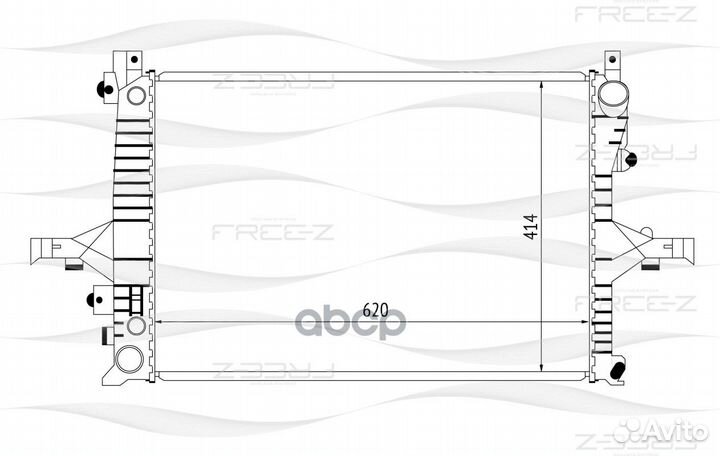 Радиатор volvo S60/S80/XC70 98- KK0213 free-Z