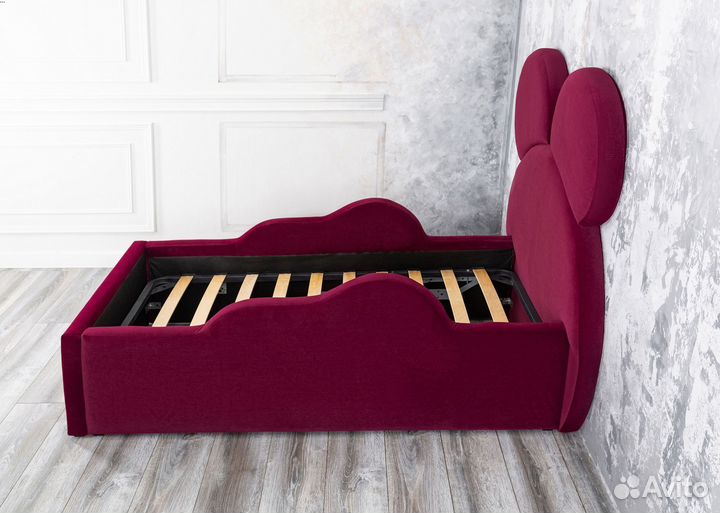 Кровать детская 80х160 Микки бордо