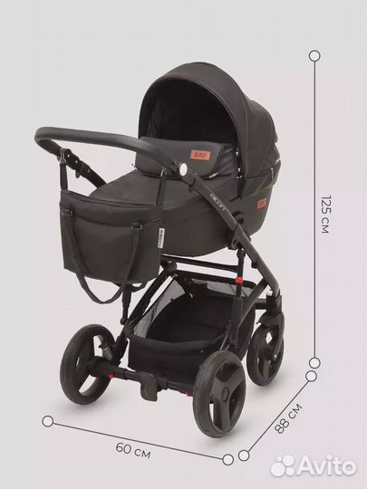 Коляска aicon Ecco (2 в 1) 01 черный