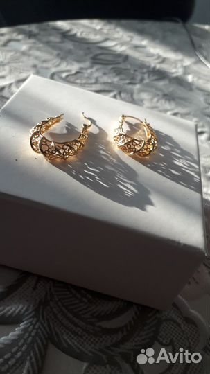 Позолоченные серьги