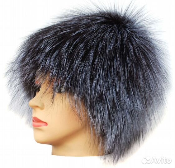 Шапка вязаная из чернобурки