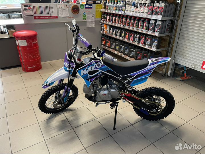 Питбайк kayo mini YX125EM 14/12 Мех. сцепл. э.стар