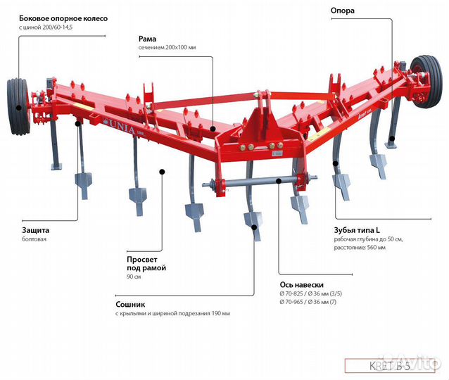 Глубокорыхлитель Unia Kret, 2023