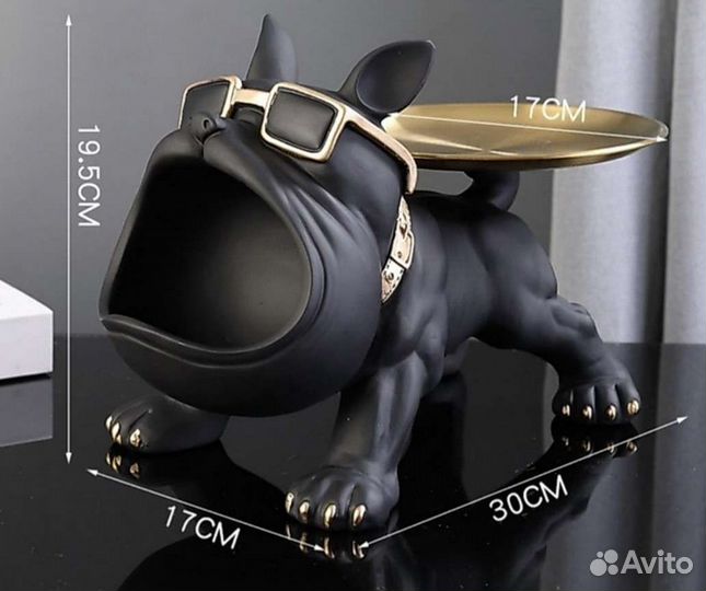 Конфетница ключница статуэтка французский бульдог