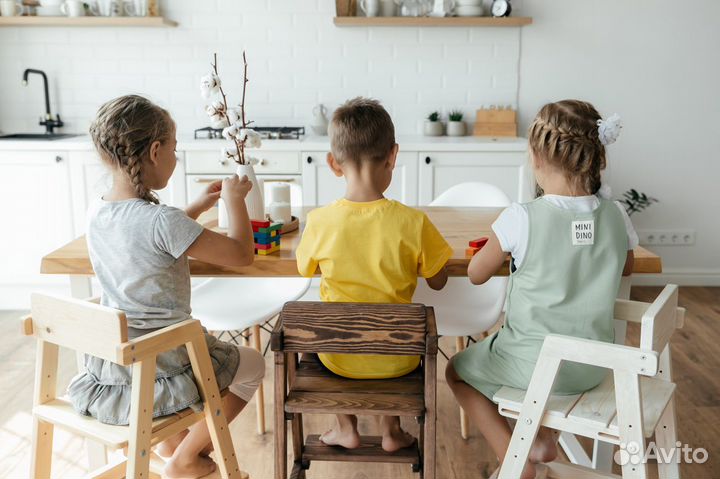 Детский растущий стул деревянный