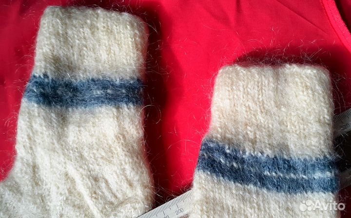 Новые Носки ручной вязки р.18-19, нат. шерсть