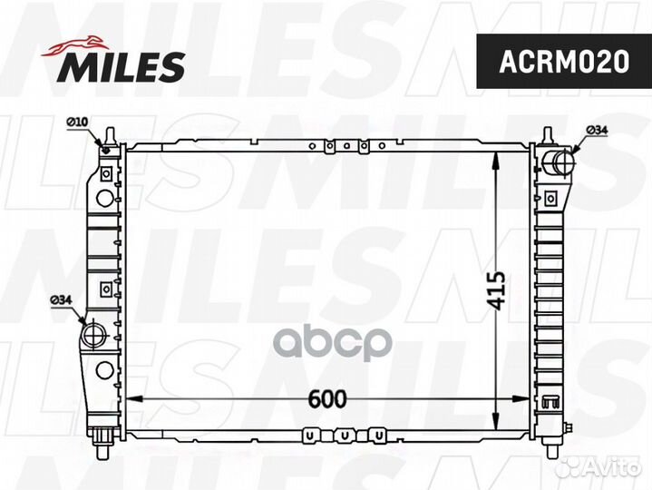 Радиатор chevrolet aveo 1.2/1.4 M/T 06- acrm020