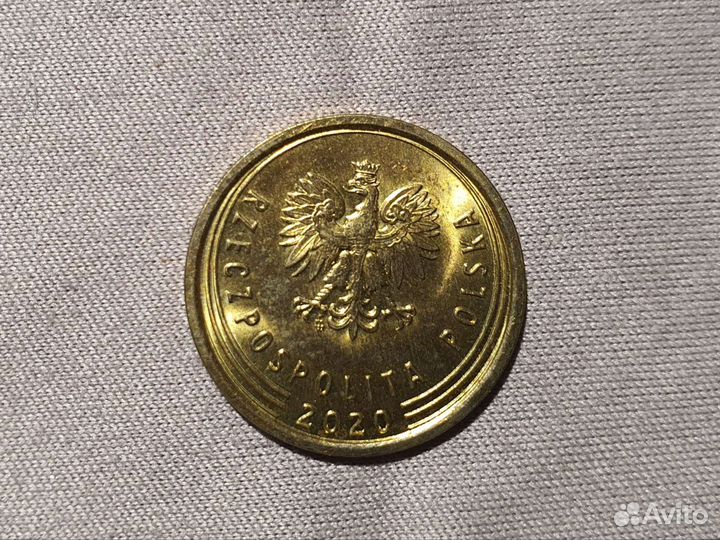 Монета 2 гроша 2020 г. Польша