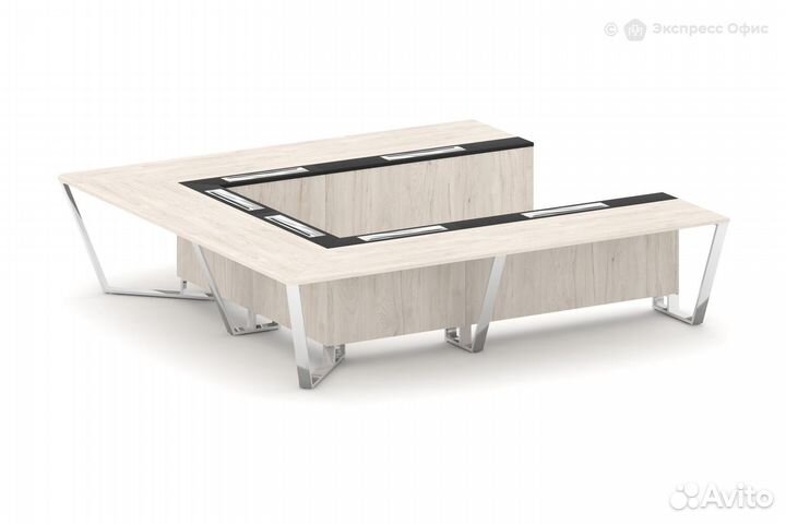 Стол для переговоров П-образный Steel Meet MM-PR.B.SP-11P