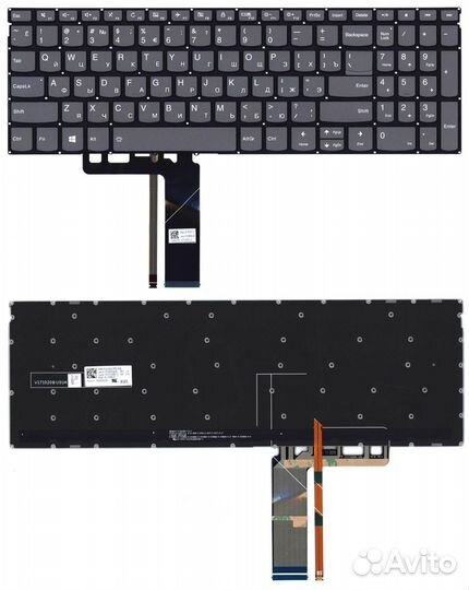 Клавиатура Lenovo 15-IIL 15-IML черная + подсветка
