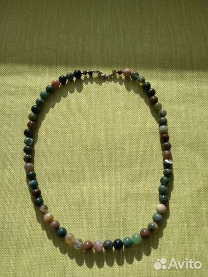 Бусы из змеевика