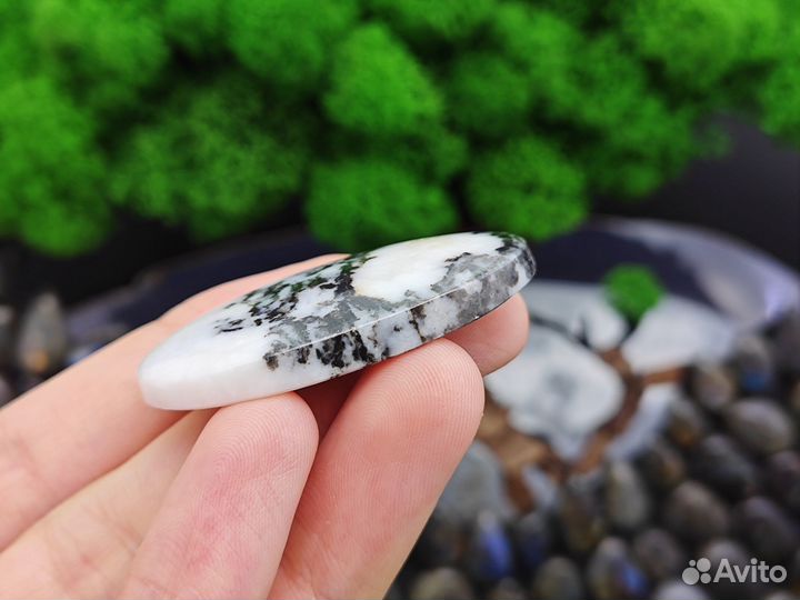 Кабошон Яшма Зебра (43-5) 45,4-26,0-6,4