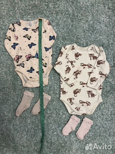 Большой пакет вещей на девочку 80