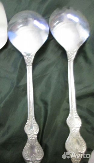 Не б/у СССР Большие Ложка Вилка Мельхиор Серебрени