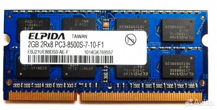 Оперативная память sodimm Elpida DDR3 2Gb, PC3-850