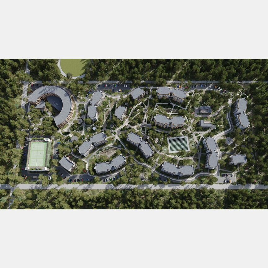 1-к. апартаменты, 43,2 м², 2/6 эт.