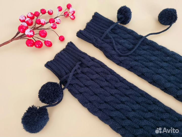 Гетры вязаные тёплые высокие новые