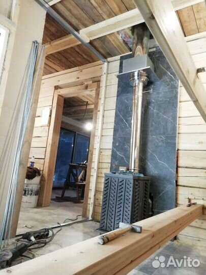 Облицовка камина, банные печи