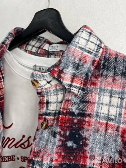 Рубашка в клетку оверсайз