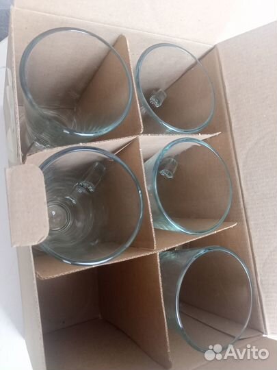 Кружки, стаканы для латте,набор 6 штук