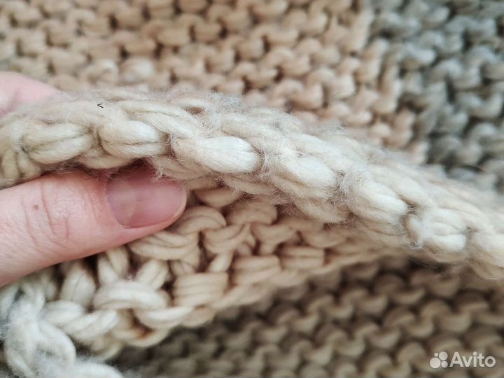 Женский снуд вязаный зимний, шарф вязаный