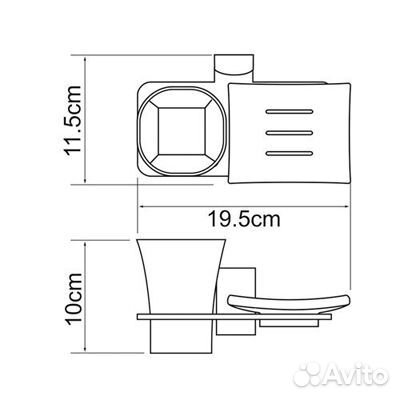 Держатель стакана и мыльницы Wasserkraft K-5200