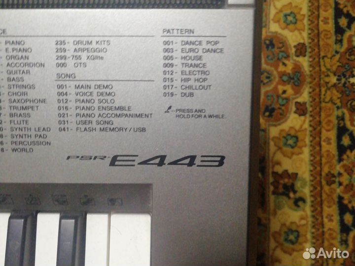 Синтезатор yamaha psr e443