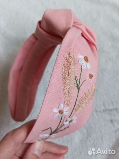 Ободки (с ромашками и пионом) и 2 кулончика