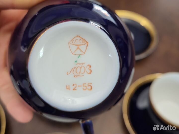 Чайные и кофейные сервизы. Кобальт