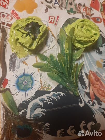 Серодомный коллаж ручной работы